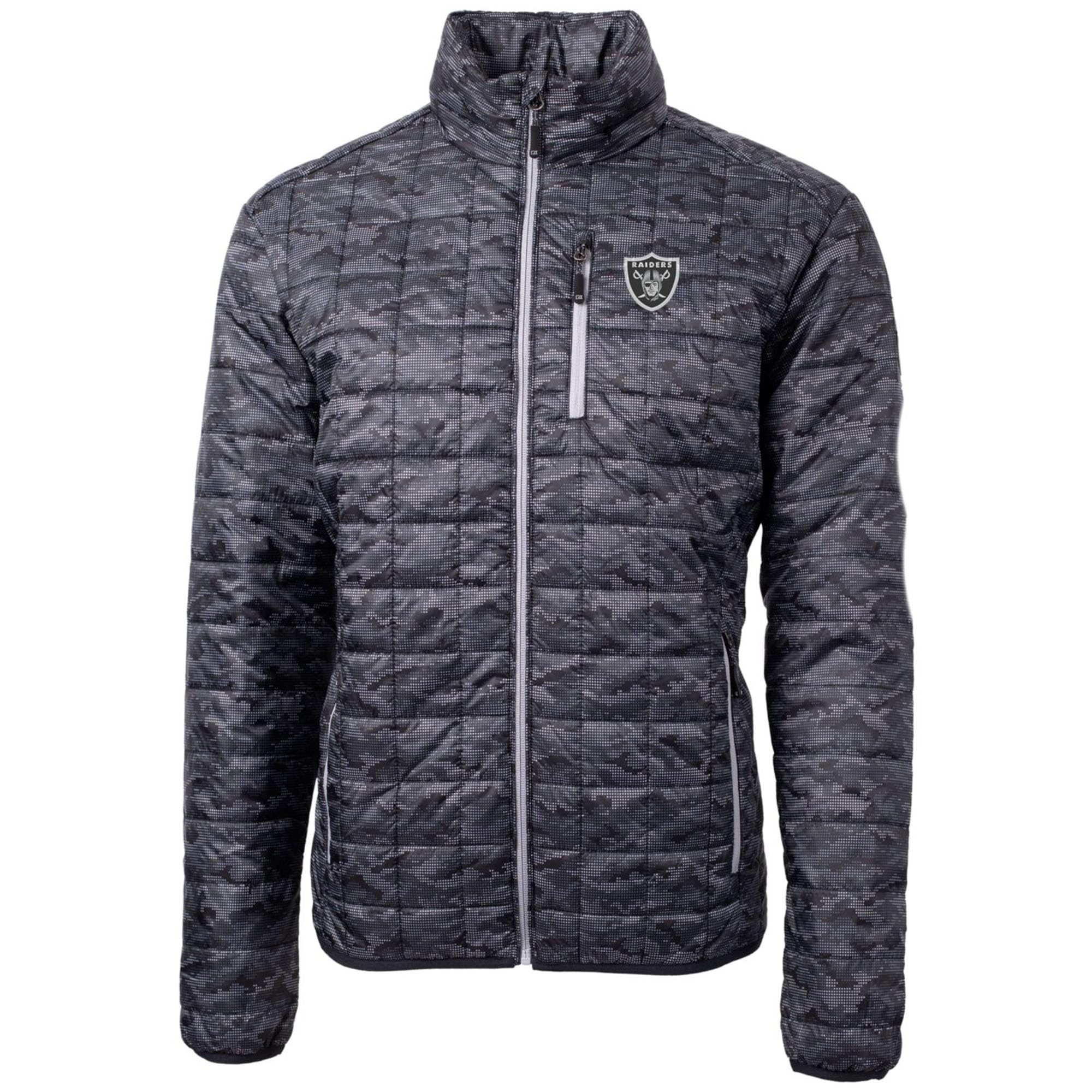 Cutter & Buck Men's NFL Rainier Printed Full-Zip Puffer Jacket - Waterproof Winter Coat for Football Fans, Outdoor Activities & Cold Weather Protection