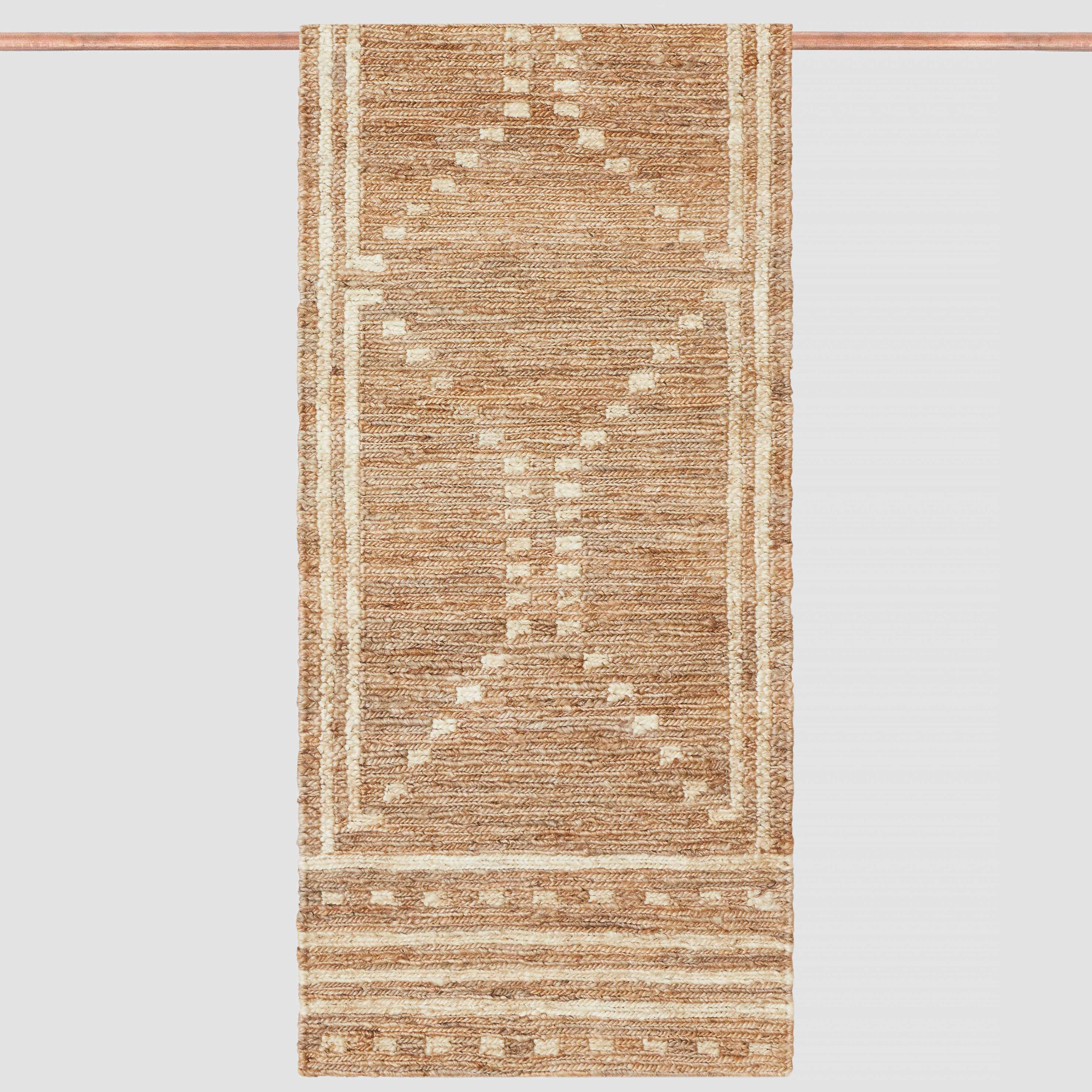 Eco-Friendly Panavi Jute Runner Rug - Natural Handwoven Jute Carpet for Living Room, Bedroom & Hallway - Durable & Stylish Home Decor for Boho, Farmhouse & Coastal Style Homes