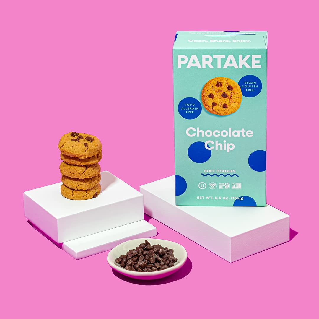 Gluten Free Soft Baked Vegan Cookies 6 Box Variety Pack | Nut Free, Egg Free, Wheat Free Allergy Friendly Snacks | Healthy Plant-Based Treats for Kids & Adults | Perfect for School Lunches, Office Snacks & Vegan Diets