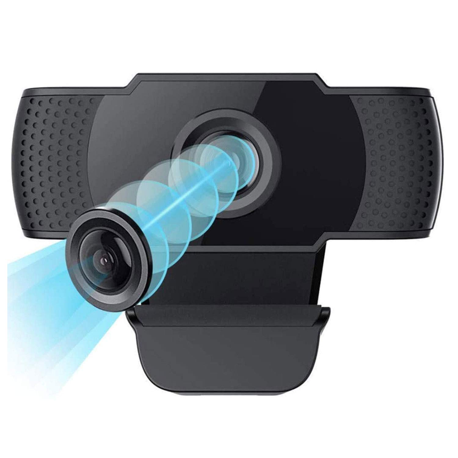 1080P HD Webcam with Microphone, 90° Wide-Angle USB Computer Camera for Full HD Streaming, Video Calling, Recording, Conferencing, Gaming, Online Classes, and Live Streaming