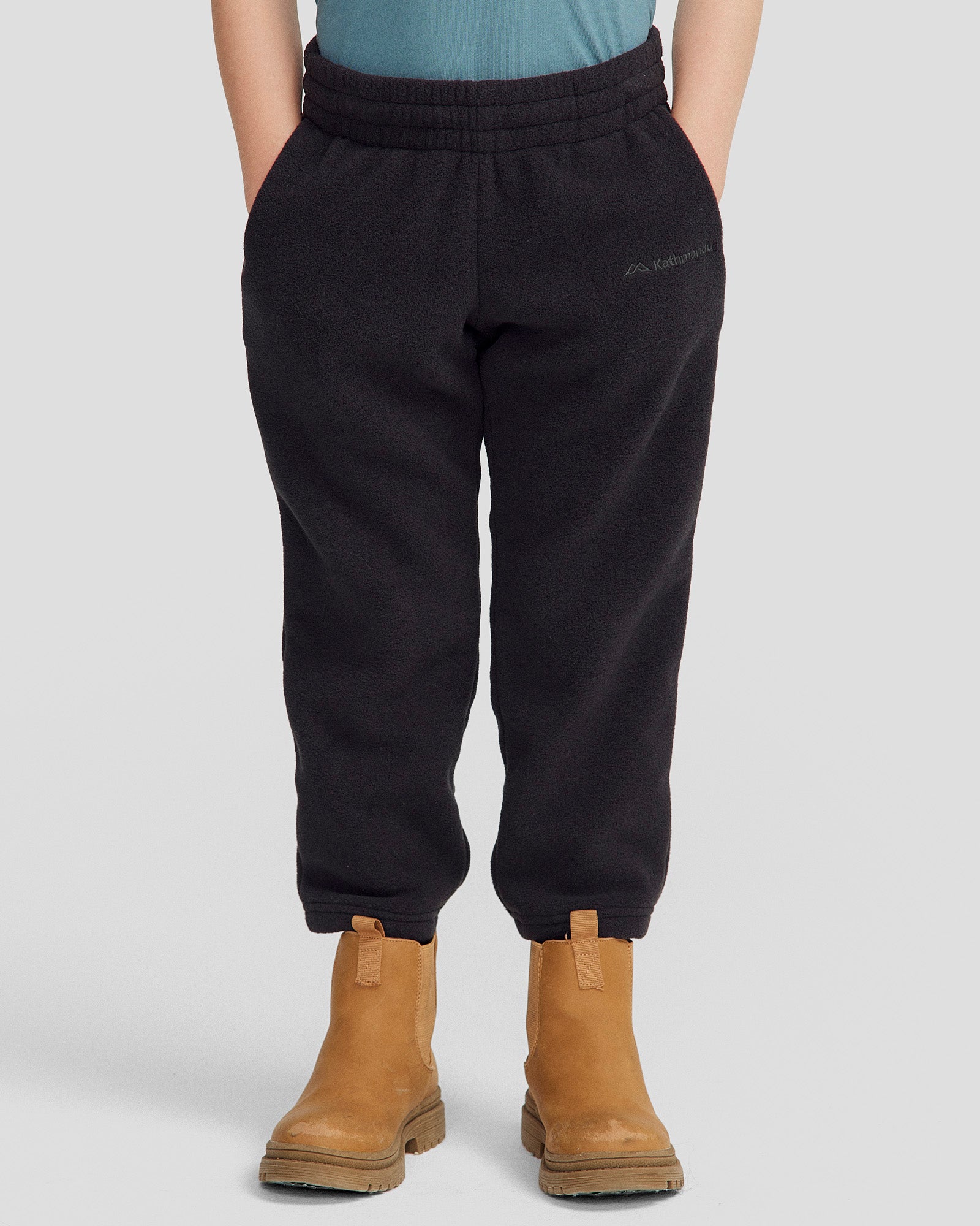 Kids' Ridge 100 PrimaLoft® Bio Joggers - Black | Eco-Friendly Insulated Running Pants for Boys & Girls | Perfect for Outdoor Play, Winter Sports & Cold Weather Activities