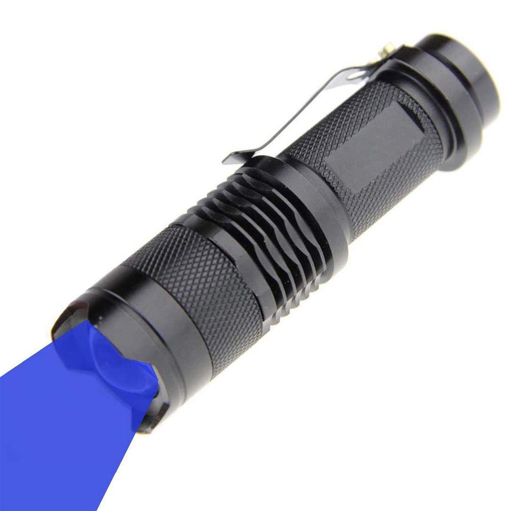 MODOAO Mini LED Flashlight with Green Red Blue Light - 3 Modes for Camping, Hiking, Night Vision, Fishing & Cycling | Compact & Bright for Outdoor Adventures, Emergency Kits & Nighttime Activities (Blue)