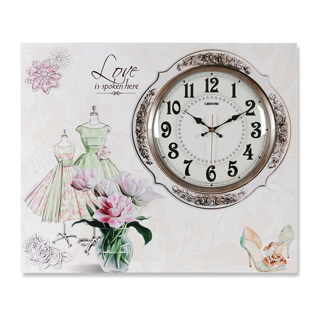 TIANTA Frameless Wall Clock for Living Room, Kitchen & Restaurant - Modern Decorative Picture Clock with Meter Box Cover - Perfect for Home, Office & Cafe Decor