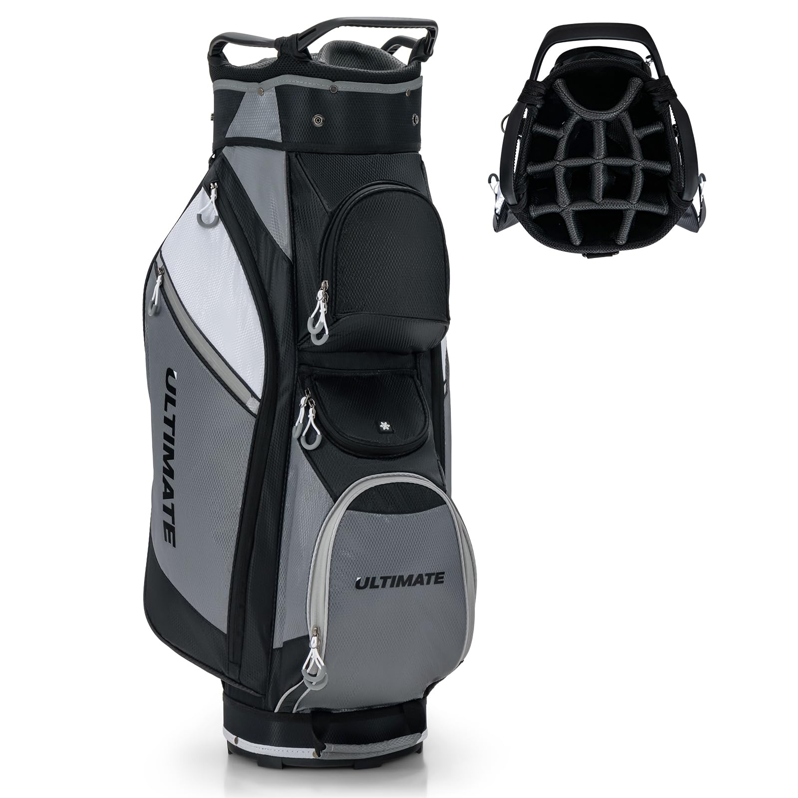 **Tangkula 14-Way Golf Cart Bag - Lightweight Waterproof Golf Club Bag with Cooler Pocket, Rain Hood & Shoulder Strap - Ideal for Men & Women Golfers on the Course**    *(Use Case: Perfect for golf tournaments, driving ranges, and casual rounds with durable storage for clubs, accessories, and drinks.)*