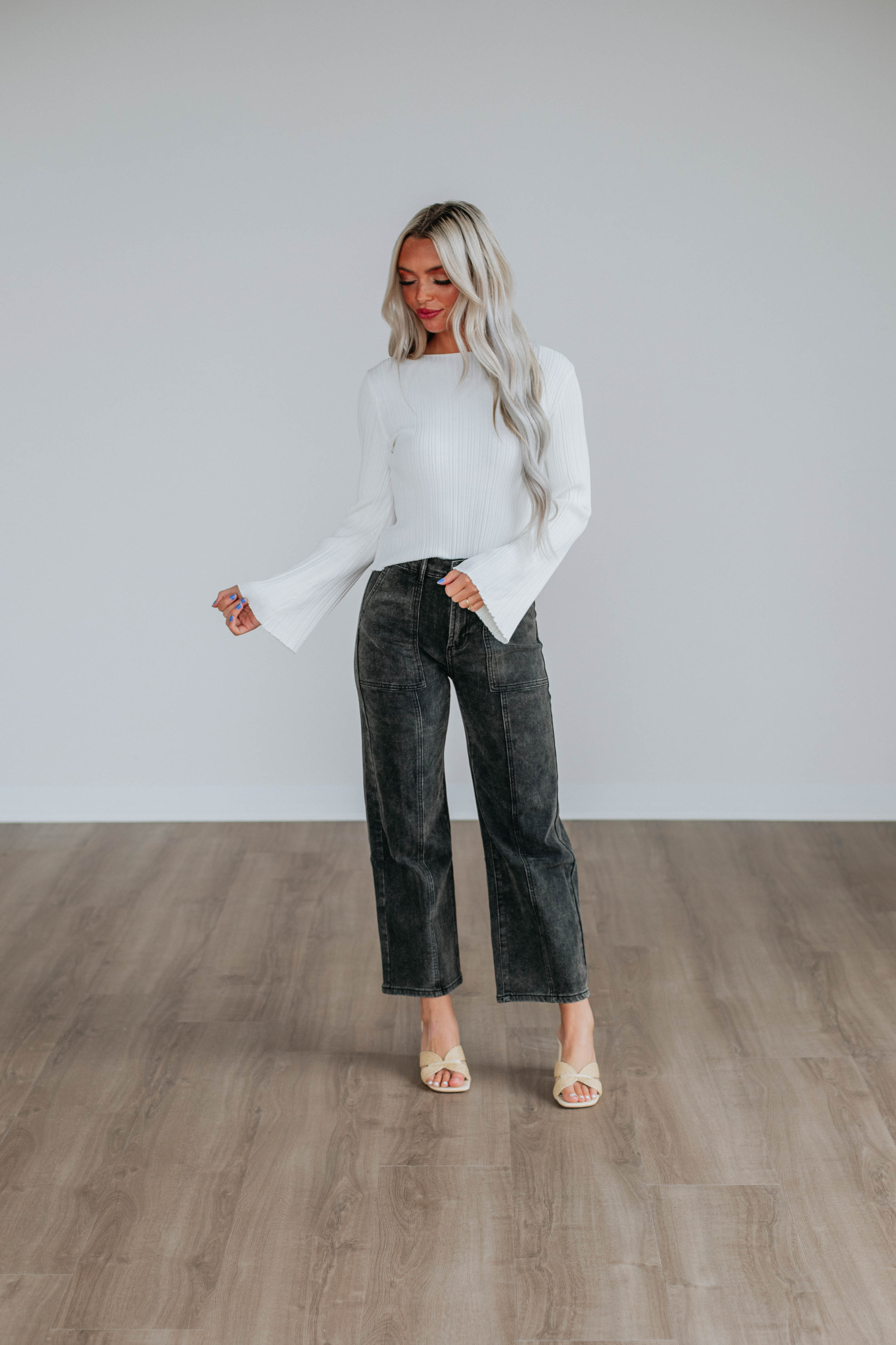 Brunie Women's High Waisted Wide Leg Pants - Comfortable Linen Blend Trousers for Work, Office & Casual Wear | Summer Vacation & Beach Outfit Essentials