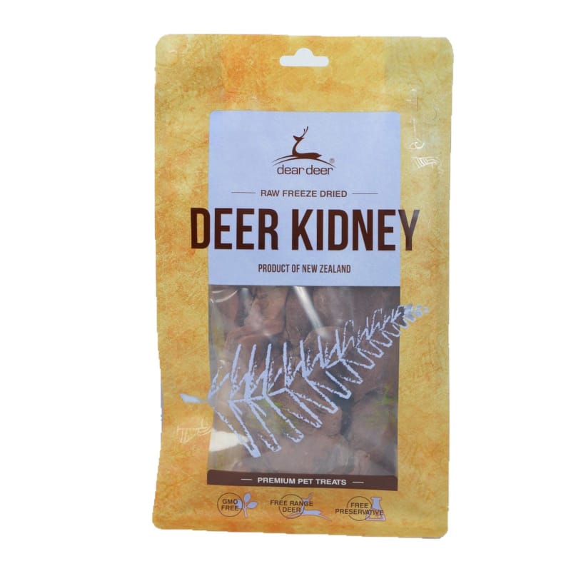 Dear Deer Freeze-Dried Kidney Treats for Dogs & Cats - 50g | High-Protein Snack for Training, Rewards & Dental Health