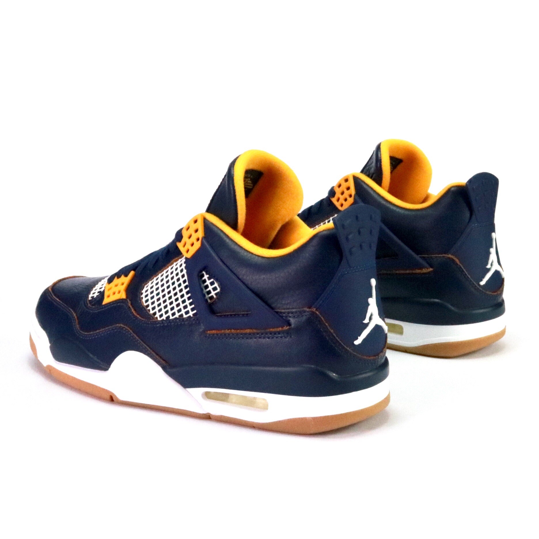 Air Jordan 4 Retro Dunk From Above Sneakers - Midnight Navy/Metallic Gold/White Basketball Shoes for Men | Perfect for Streetwear, Basketball Games & Sneaker Collecting