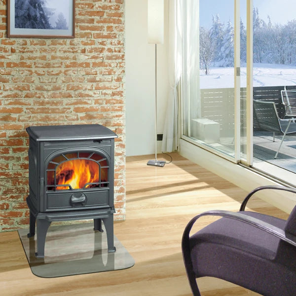Dovre 250 CBS Cast Iron Stove - High Efficiency Wood Burning Fireplace for Home Heating & Cozy Ambiance - Perfect for Living Rooms, Cabins & Outdoor Spaces