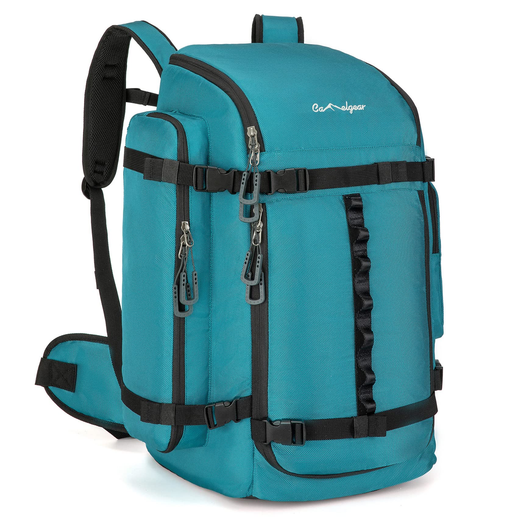 65L Waterproof Ski Boot Bag - 1680D Nylon Padded Duffle Backpack for Men, Women & Kids - Perfect for Ski Trips, Air Travel & Snowboarding Gear Storage