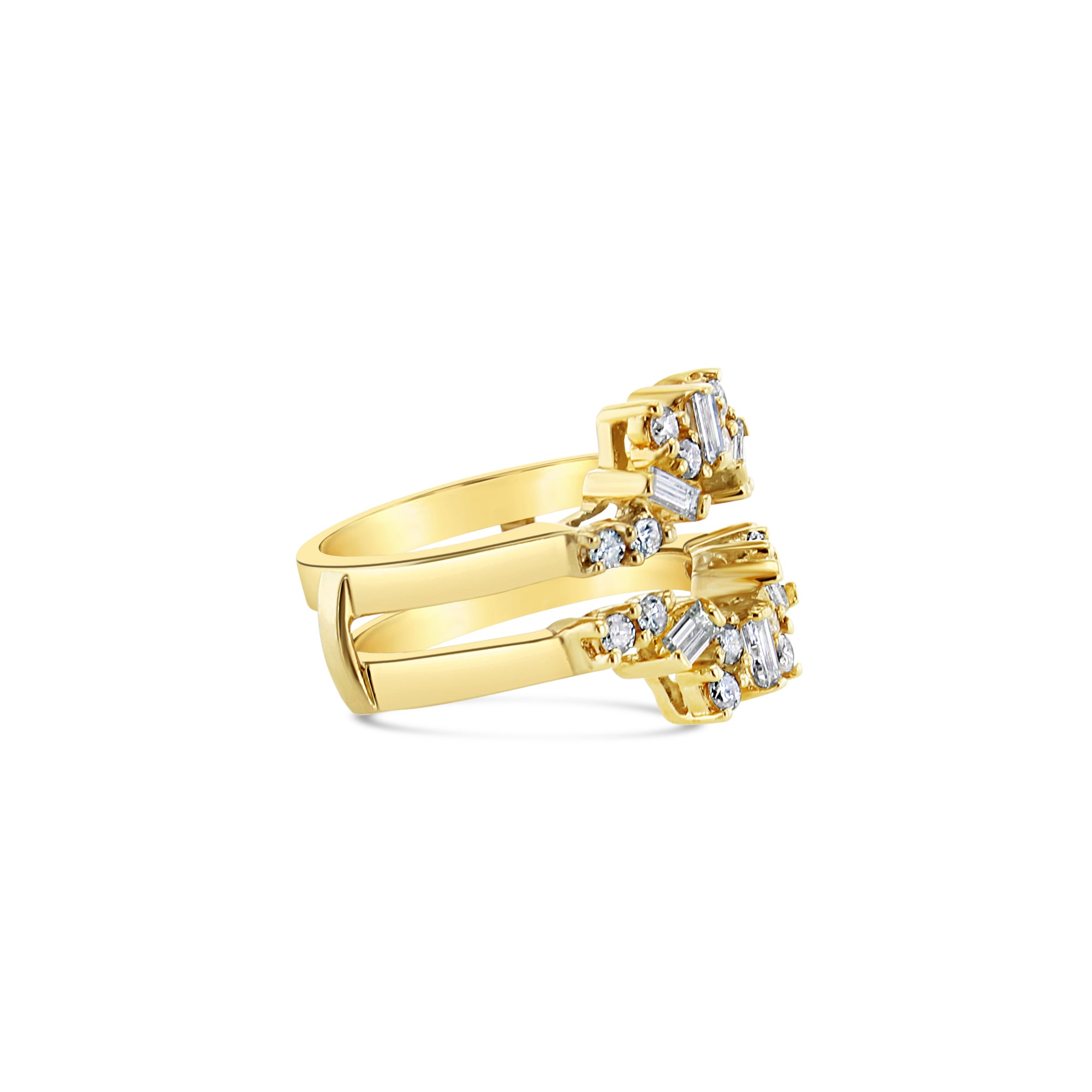 Baguette Diamond Ring Guard - Elegant Wedding Band Enhancer for Engagement Rings & Bridal Jewelry - Perfect for Brides, Anniversaries & Special Occasions