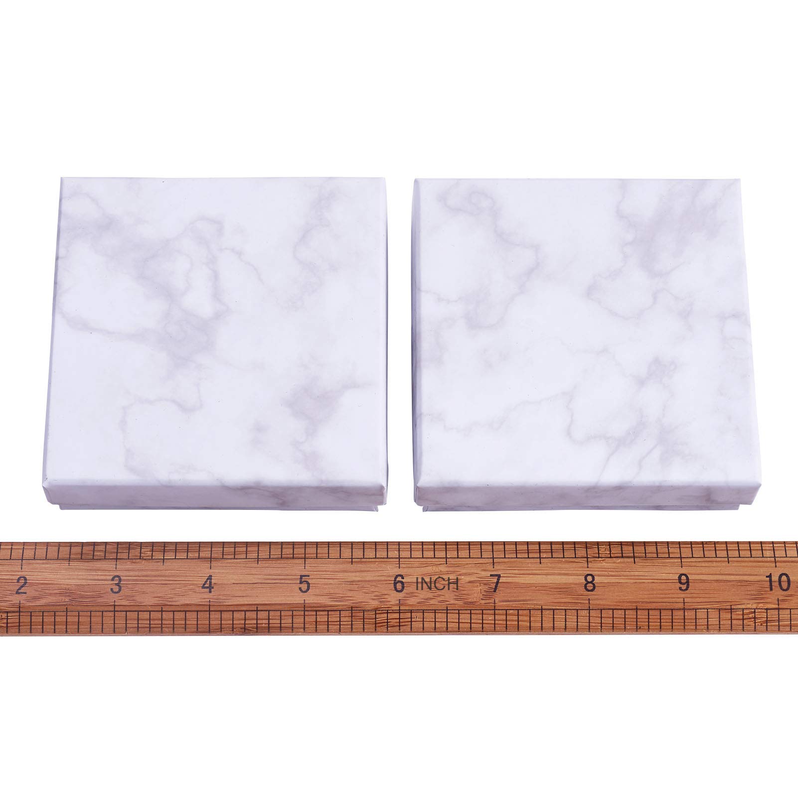 KISSITTY 18pcs White Jewelry Gift Boxes 3.6x3.6in - Perfect for Bracelets & Rings