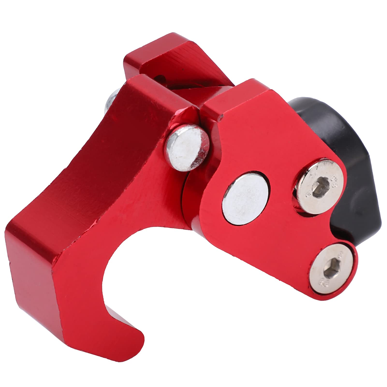 Universal Motorcycle Helmet Hook - Aluminum Alloy Claw Hook for Scooter Bags & Luggage - Red