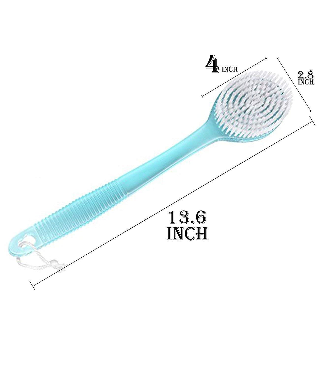 Ekan Long Handle Bath Brush with Soft Bristles - Back Scrubber, Body Exfoliator & Shower Brush for Feet, Legs & Hard to Reach Areas - 20g Pack of 1 - Perfect for Deep Cleaning & Relaxing Bath Time