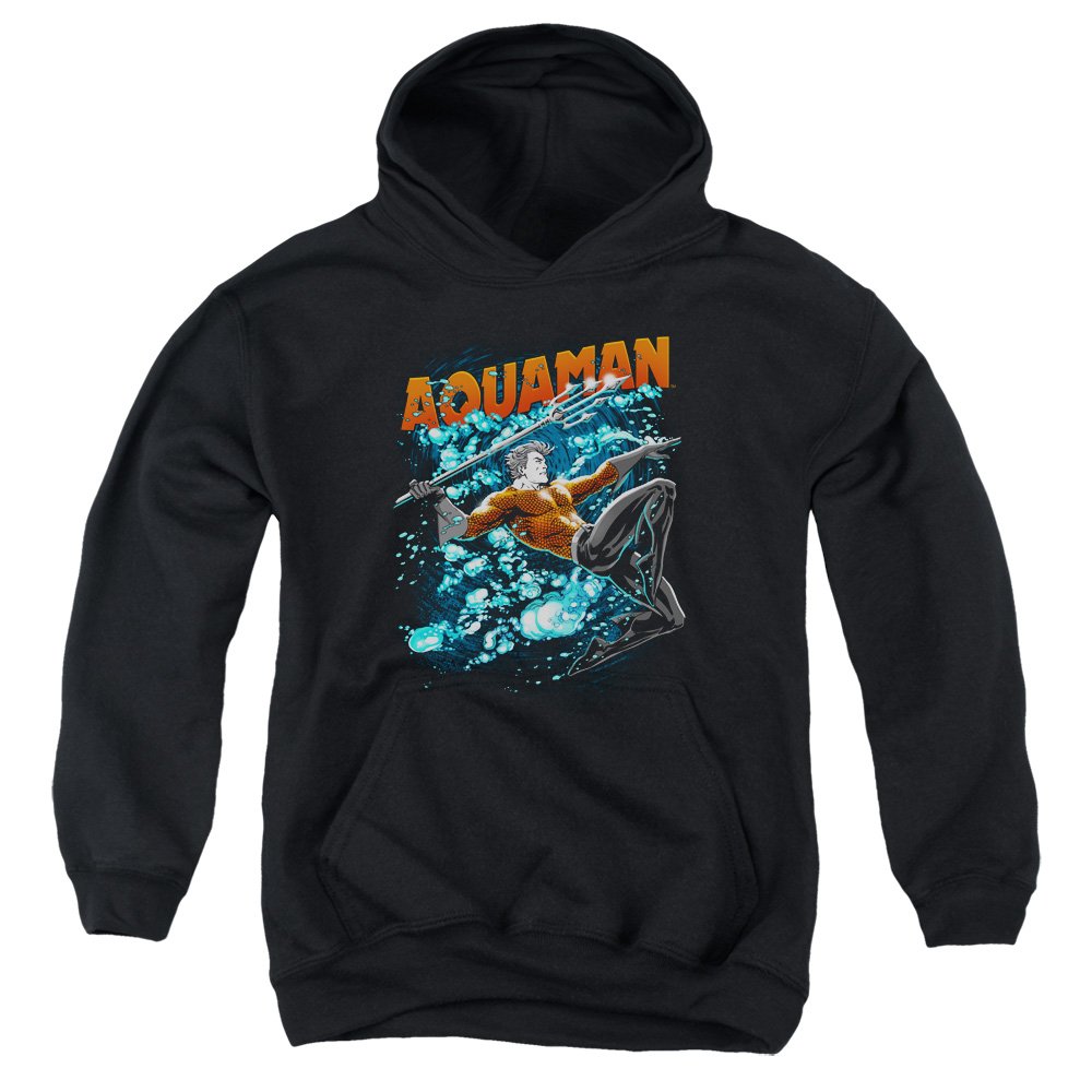 Trevco JLA Aqua Bubbles Unisex Youth Pullover Hoodie - Soft & Comfortable Kids Sweatshirt for School, Play & Everyday Wear