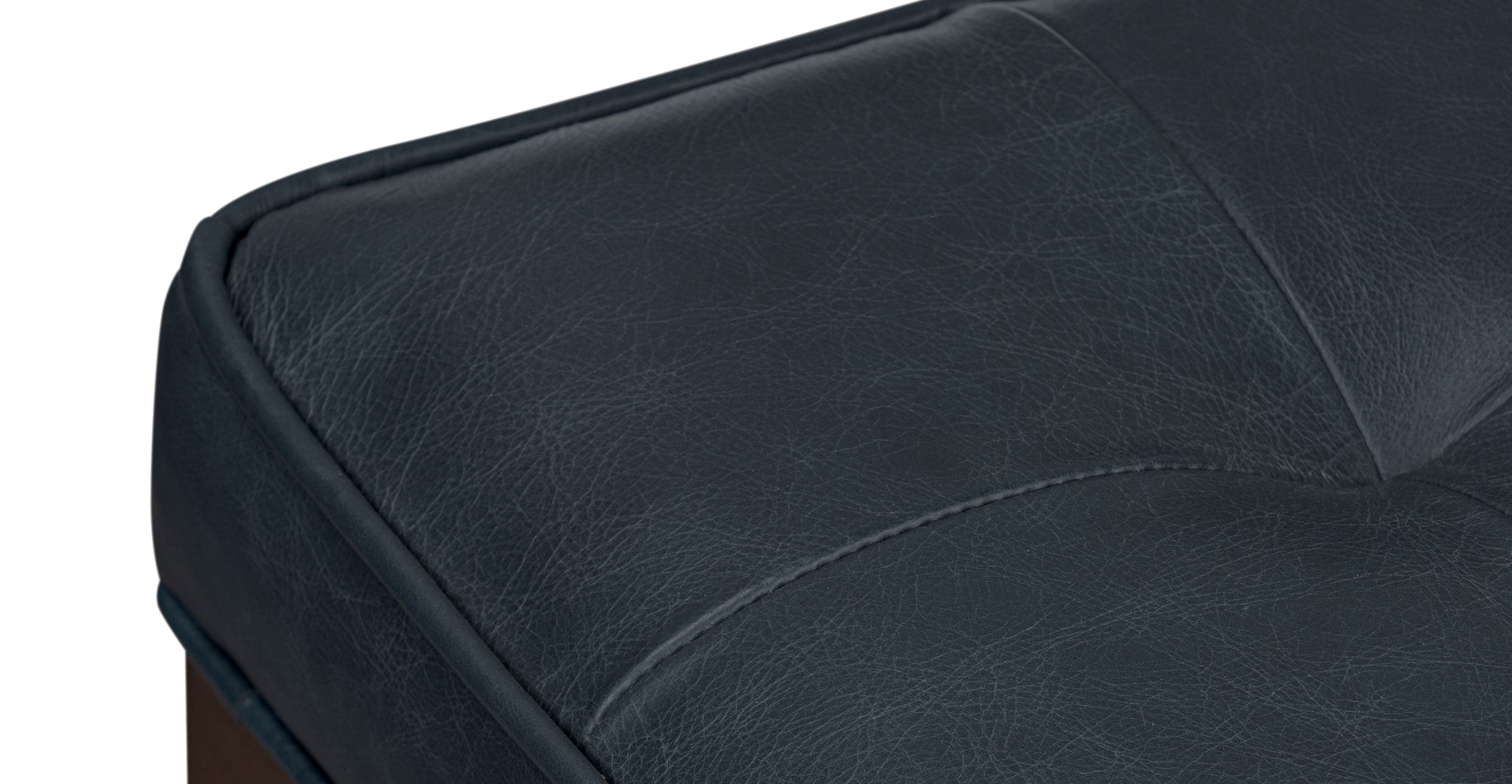 Luca Leather Bench - Modern Upholstered Storage Ottoman with Tufted Design for Living Room, Bedroom, or Entryway - Durable Faux Leather Seat with Sturdy Wooden Legs - Perfect for Extra Seating, Footrest, or Stylish Home Decor