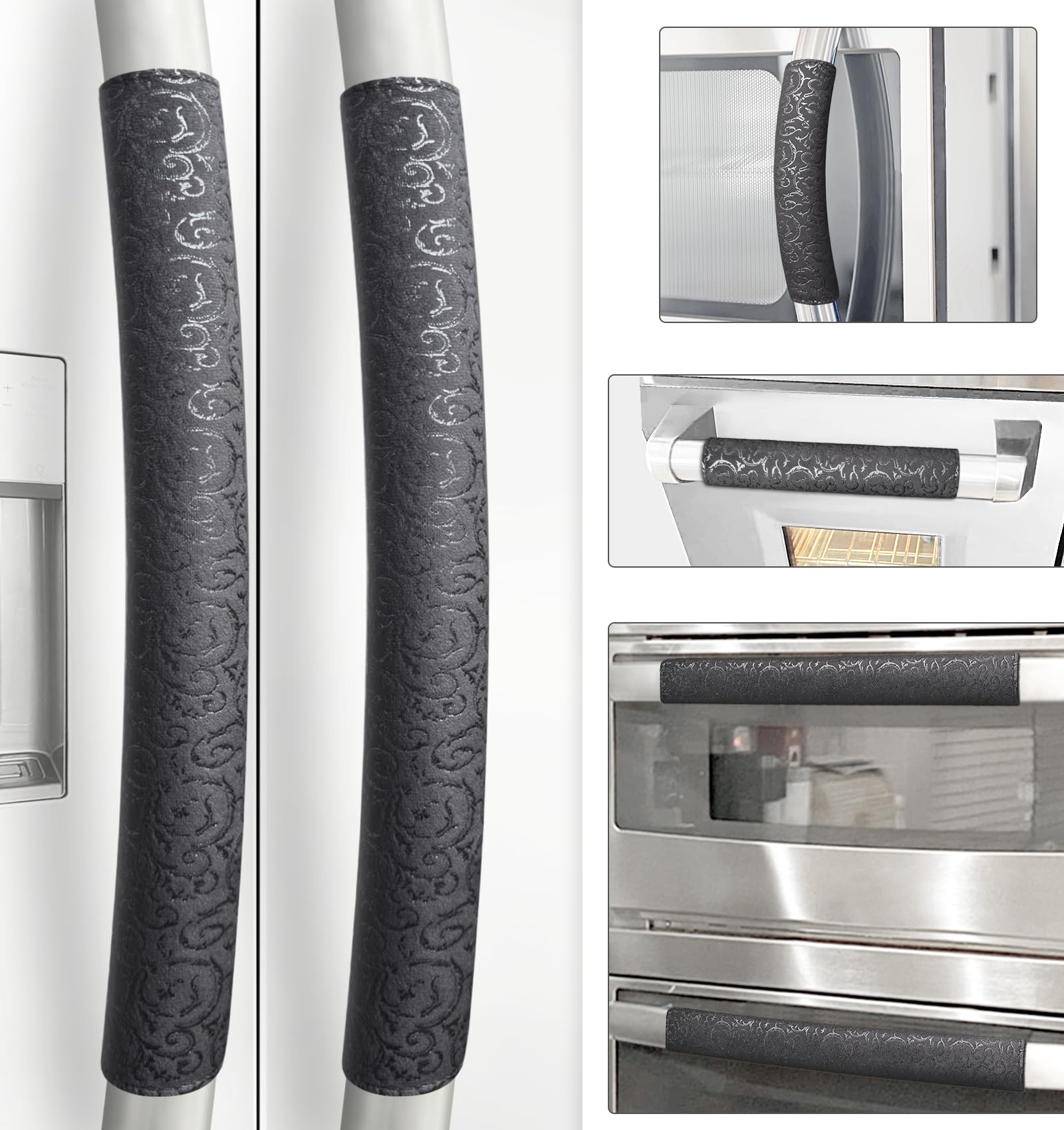 Non-Slip Refrigerator Handle Covers (6-Pack) - Washable for Kitchen & Dishwasher Use