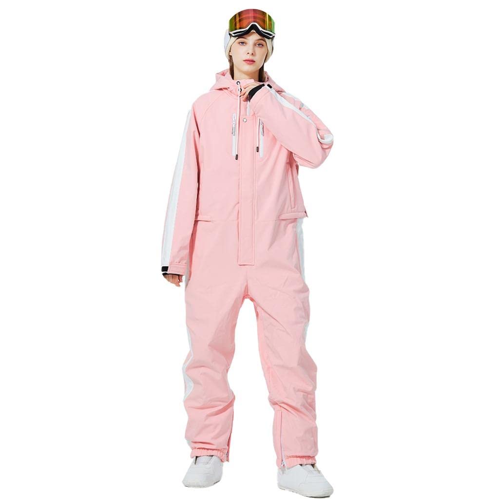 Women's Waterproof Insulated Ski Suit - Winter Snowsuit Jumpsuit with Detachable Belt for Skiing, Snowboarding & Outdoor Winter Sports - Perfect for Alpine Adventures & Cold Weather Activities