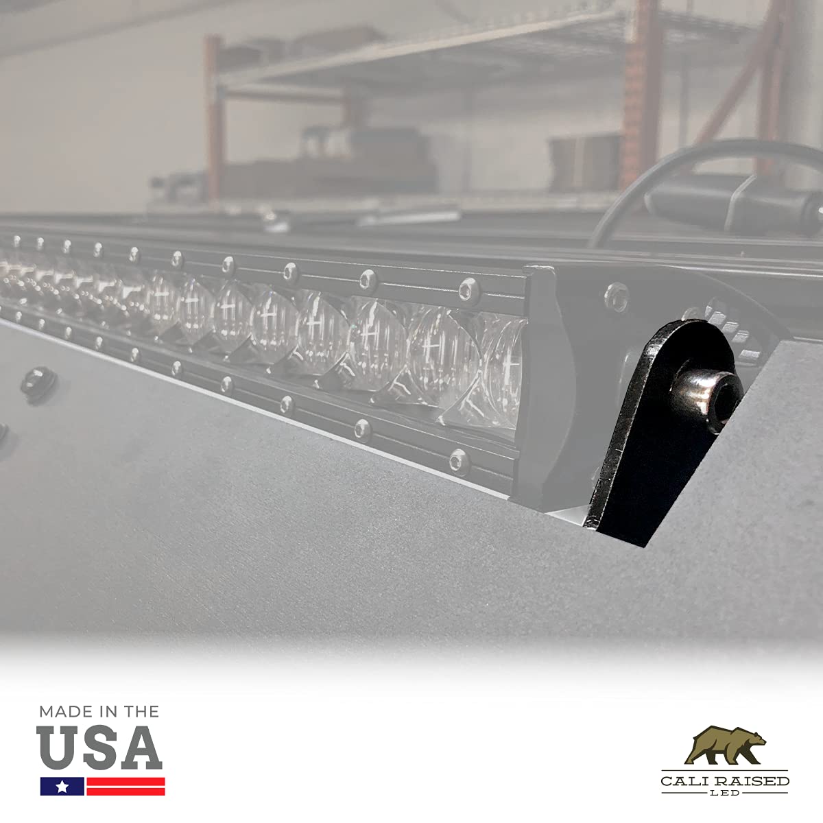 **Cali Raised LED 40-Inch Cut-Out Prinsu Roof Rack Slim LED Light Bar Mounting Brackets - Perfect for Off-Road Trucks & SUVs**