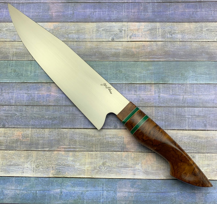 Joe Edson 215mm AEB-L Stainless Steel Euro Style Custom Chef Knife - Professional Kitchen Tool for Slicing, Dicing & Food Prep
