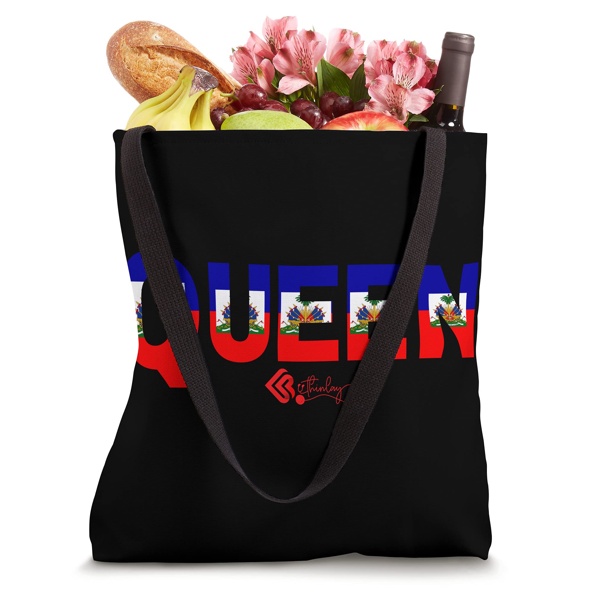 Stylish Haitian Queen Tote Bag for Women - Large Canvas Beach Bag with Unique Caribbean Design - Perfect for Shopping, Travel & Daily Use