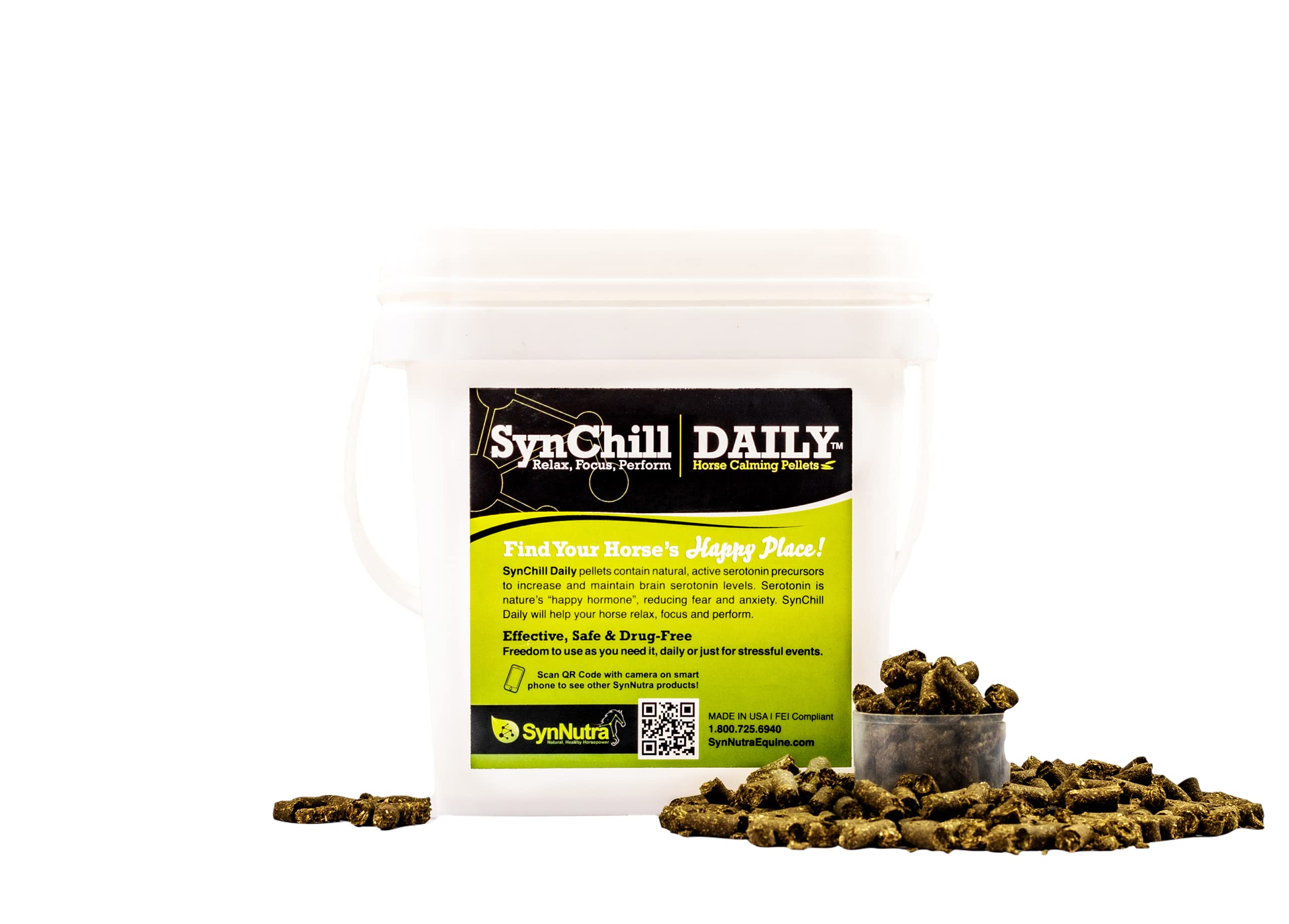 SynChill 100% Natural Focus & Performance Supplement - Lab Tested, Olympian Approved Nutritional Pellets (30 Servings) | Boost Concentration for Workouts, Study & Daily Tasks | Made in USA