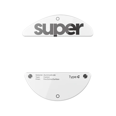Pulsar Superglide 2 (Type C) Glass Mouse Skates - Compatible with Pulsar X3 Series Gaming Mice - Ultra Smooth Glide for Esports & FPS Gaming