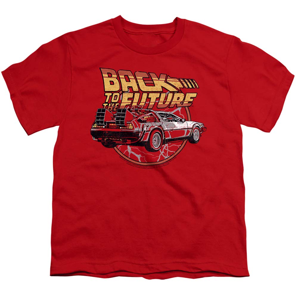 Back to The Future Time Machine Unisex Youth T-Shirt | Movie Fan Gift & Casual Wear for Kids & Teens | Perfect for Cosplay, Halloween & Everyday Outfits