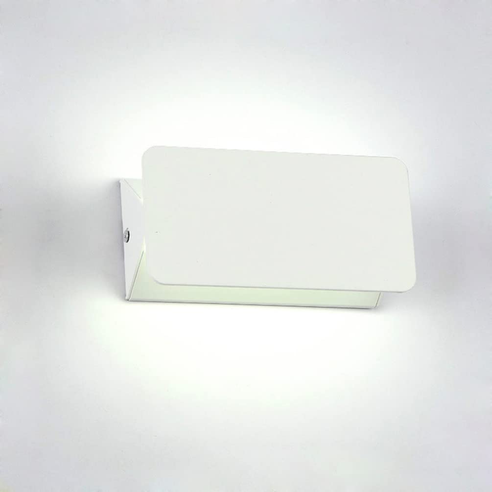 Modern LED Wall Lighting Fixtures - Adjustable White Wall Lamp for Bedroom, Hallway & Indoor Spaces - Rotatable Bedside Wall Light for Home Decor & Ambient Lighting