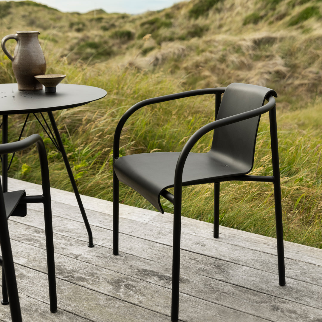Outdoor Cafe Table - Weather-Resistant Round Bistro Table for Patio, Garden, and Restaurant Use - Perfect for Dining, Relaxing, and Entertaining Outdoors