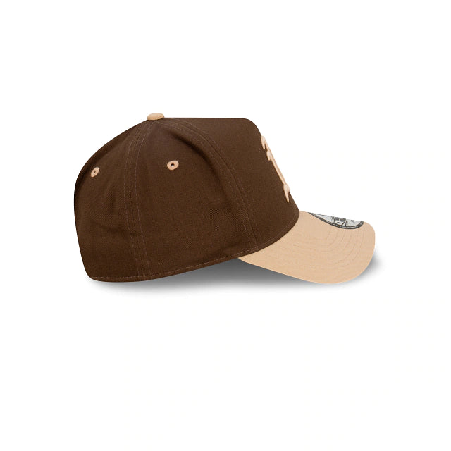 New Era 940 K Frame Oakland A's Toffee Walnut Wheat Clothstrap Cap - Official MLB Baseball Hat for Men & Women - Perfect for Games, Outdoor Activities & Casual Wear