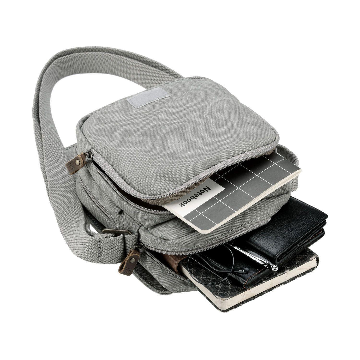 TRP0239 Troop London Classic Canvas Crossbody Bag - Stylish & Durable for Travel, Work & Everyday Use