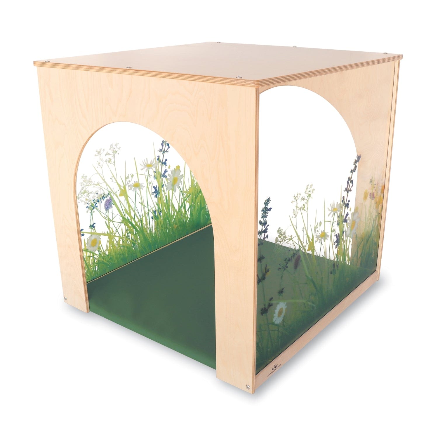 Nature View Playhouse Cube and Mat Set - Kids Indoor Play Tent with Soft Foam Mat for Toddlers - Perfect for Playrooms, Bedrooms & Daycare Centers
