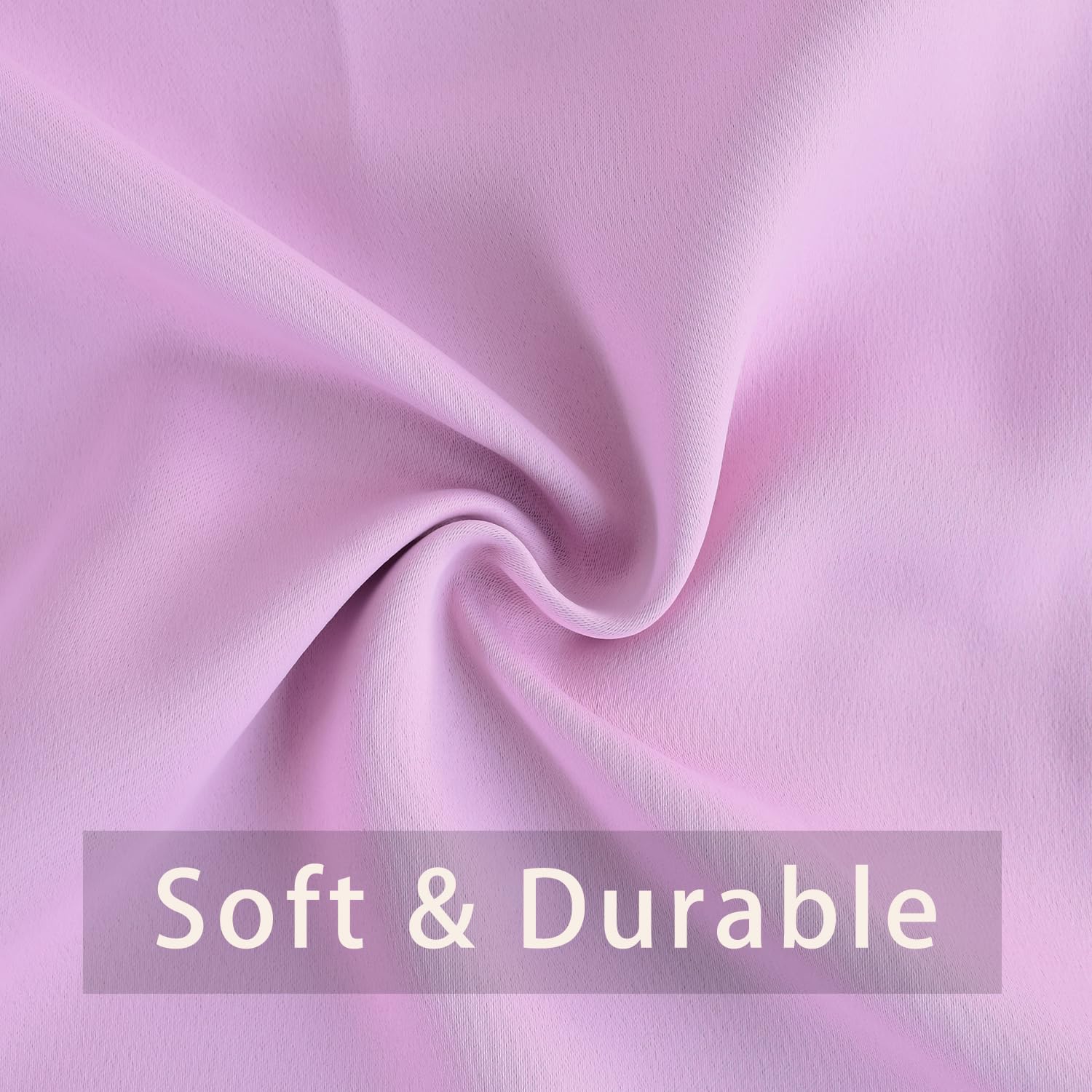 UPOPO 16 Inch Lilac Valance Curtains - Room Darkening Kitchen Window Treatment, Triple Weave Grommet Top Curtain Topper for Living Room, Bedroom & Bathroom - 1 Panel Purple Mini Valance (Perfect for Small Windows, Cozy Home Decor)