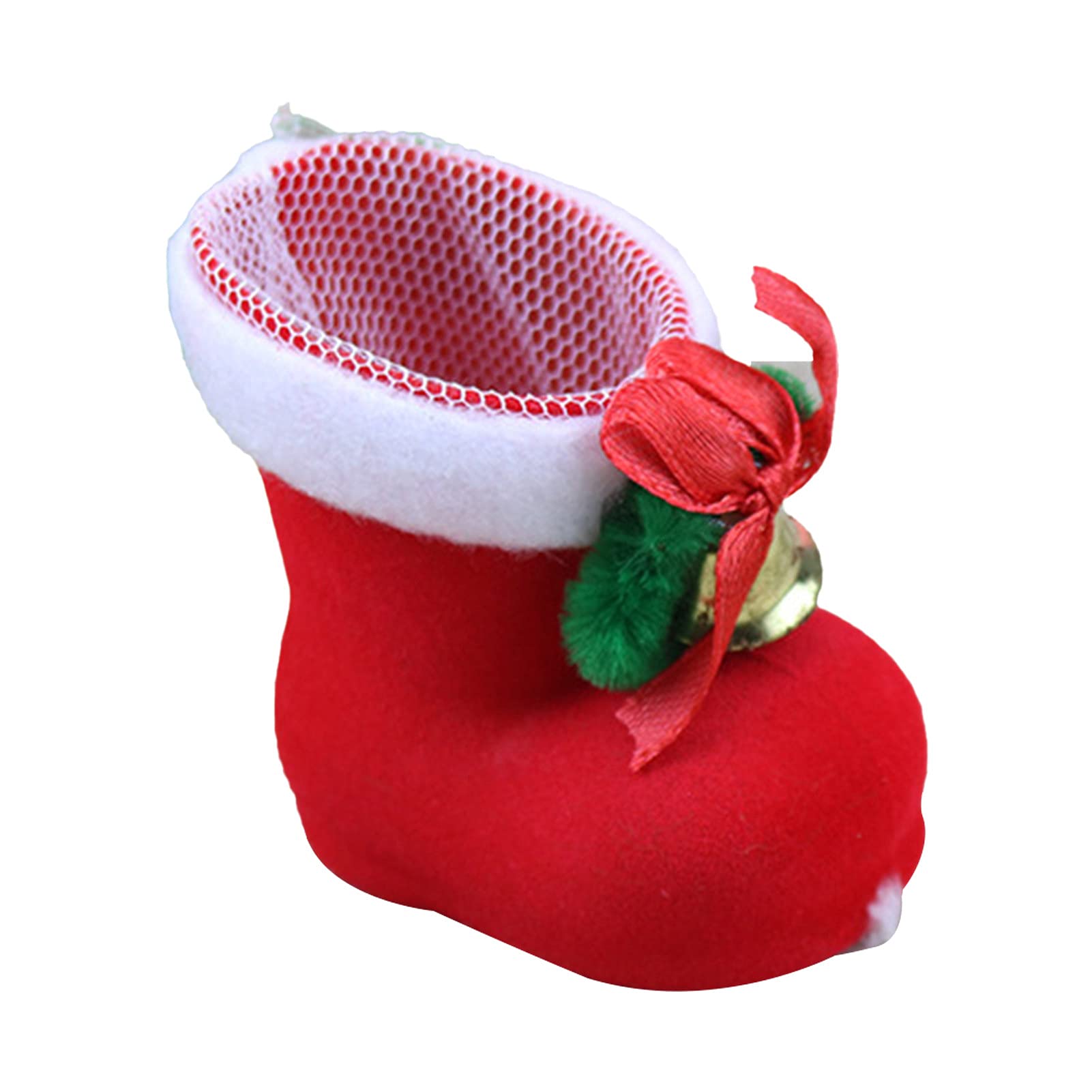 Christmas Stockings & Candy Boots - Cute Plush Red Santa Gift Stocking for Christmas Tree Decorations | Perfect for Holiday Gifts, Party Favors & Festive Home Decor