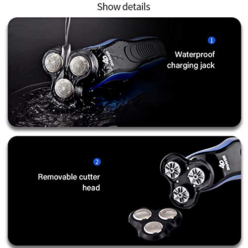 Professional Electric Razor for Men - Wet & Dry USB Rechargeable Shaver with LCD Display | Precision Beard Trimmer for Smooth Shaving at Home, Travel & Gym