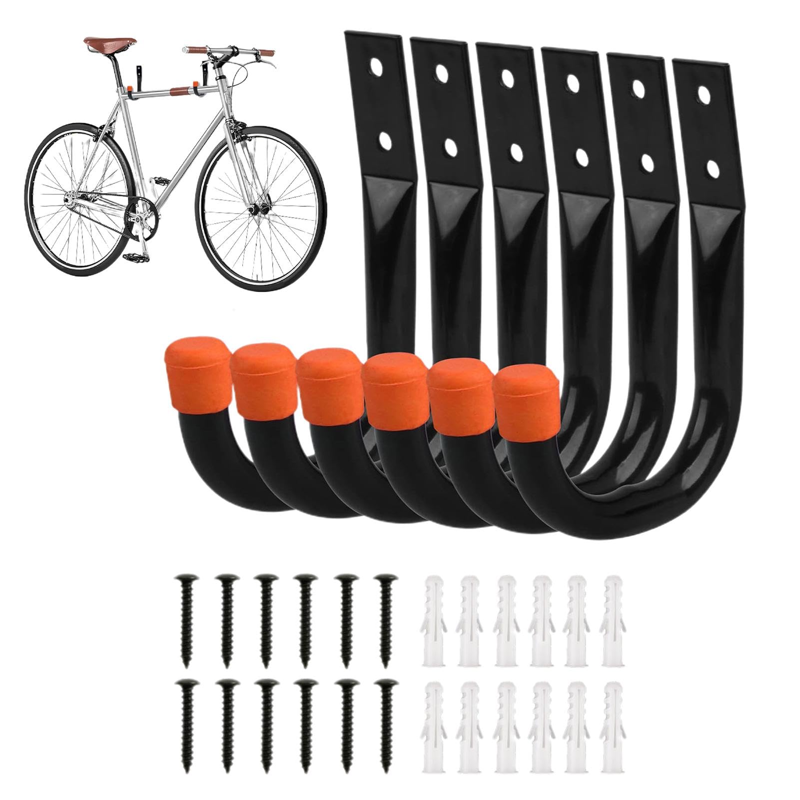 Heavy Duty Garage Hooks Set - Wall Mounted Utility Hooks for Ladder, Hose, Bikes & Tools | Durable Shed & Garage Organization Solution | Perfect for Home Storage, Workshop & Outdoor Equipment Hanging