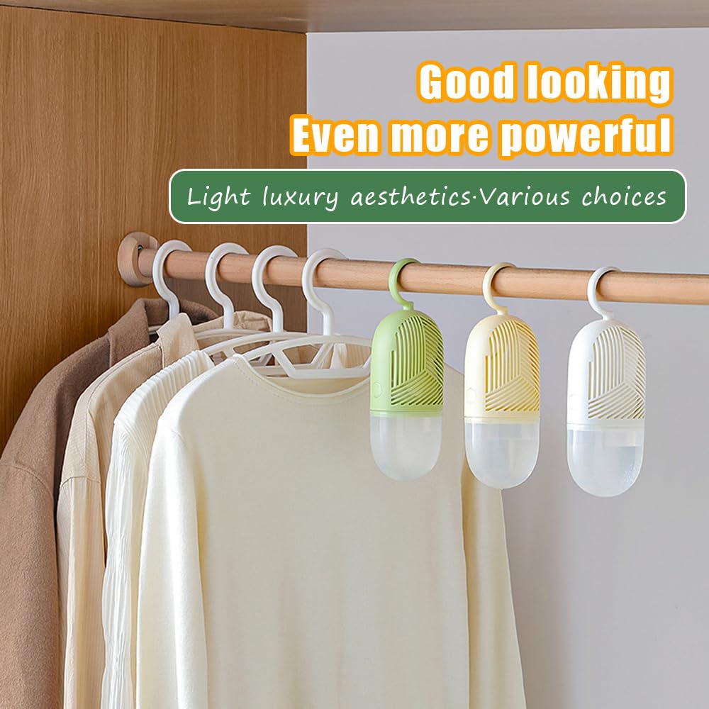 500ml Moisture Absorber Box Dehumidifier with 10 Replacement Bags (17.5oz) - Continuous Operation, Yellow - Ideal for Closets, Basements, Bathrooms & Small Spaces