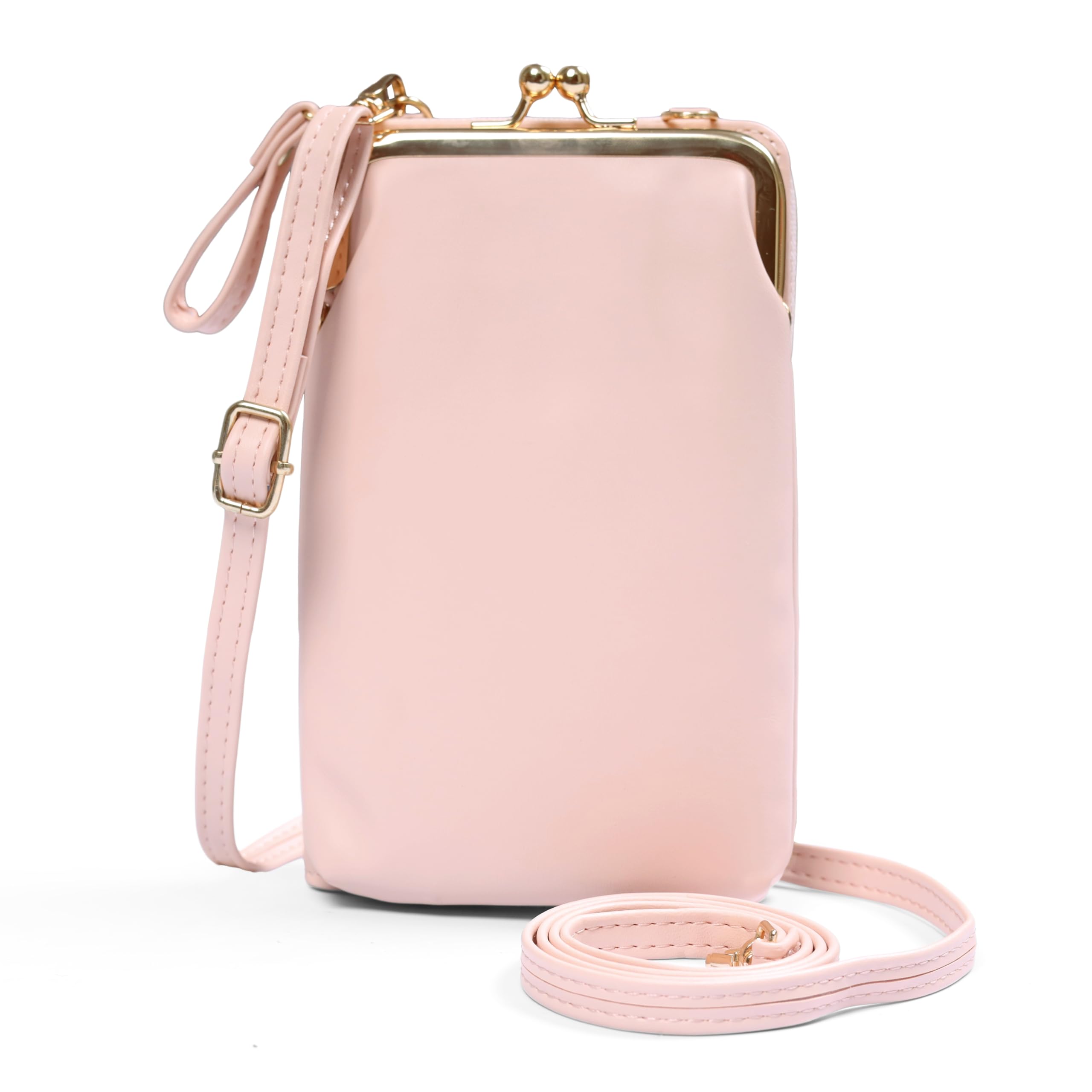 Ketmart Women's Crossbody Cellphone Purse - Small Phone Wallet with Side Zipper Pocket | Cute Crossbody Bag for iPhone & Android | Perfect for Shopping, Travel & Daily Use (Pink)