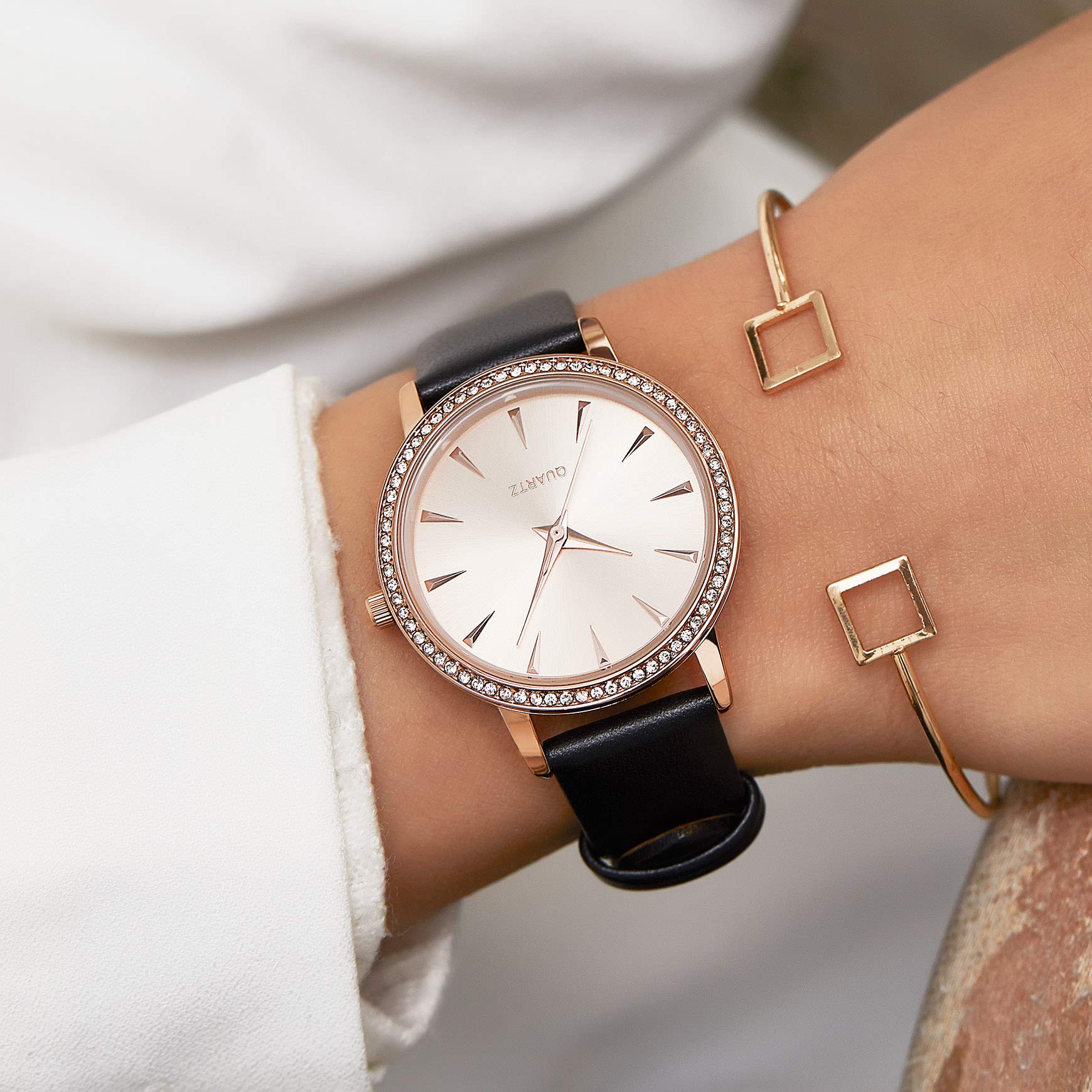 Elegant TIME100 Women's Watches - Slim Minimalist Analog Quartz Watch with Leather Band, Waterproof & Casual Dress Design | Perfect for Office, Daily Wear & Special Occasions