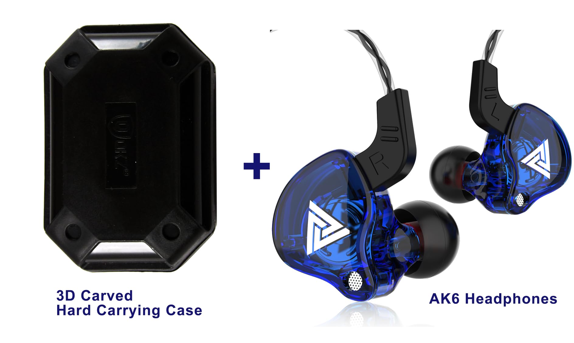 High-Fidelity Wired In-Ear Headphones with Microphone - IEM Earbuds, 3.5mm Jack, Deep Bass, Noise Isolation (Crystal Blue) - Perfect for Gaming, Music, Podcasts & Office Calls
