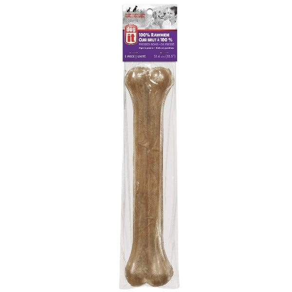 Premium Dogit Pressed Rawhide Bones for Dogs - Natural Chew Treats for Dental Health & Anxiety Relief - Great for Small, Medium & Large Breeds - Perfect for Training, Teething & Playtime