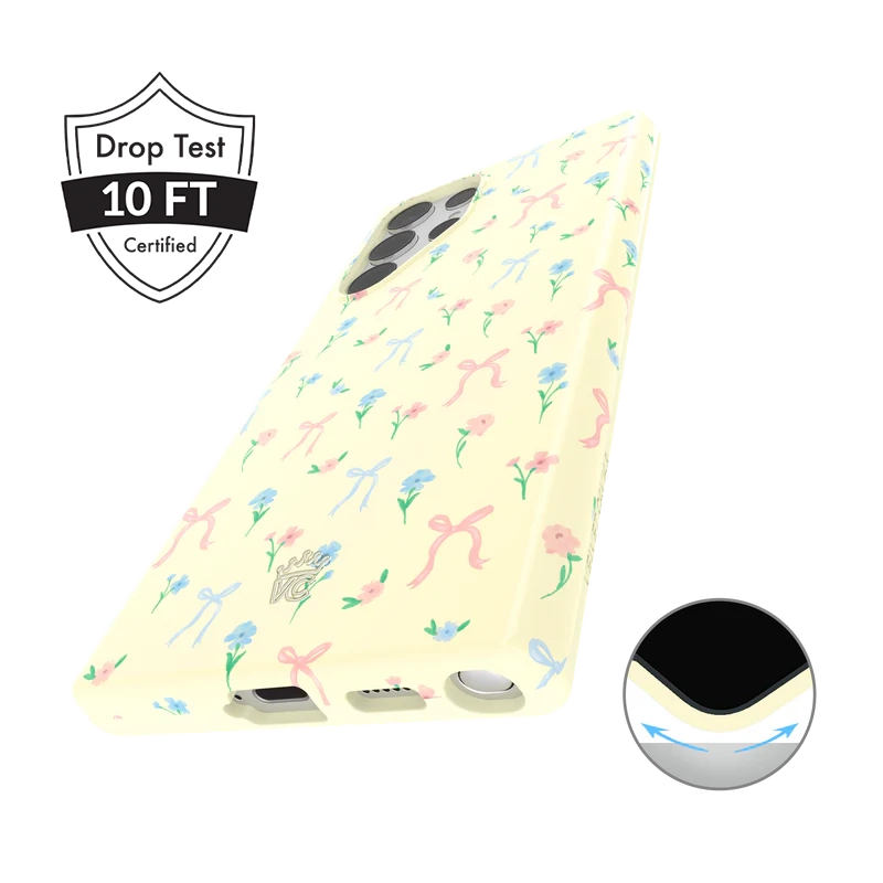 Buttercup Bows Cute Floral Samsung Phone Case - Protective Slim Fit Cover for Samsung Galaxy S23/S22/S21 - Perfect Gift for Women & Girls, Ideal for Everyday Use, Work & School