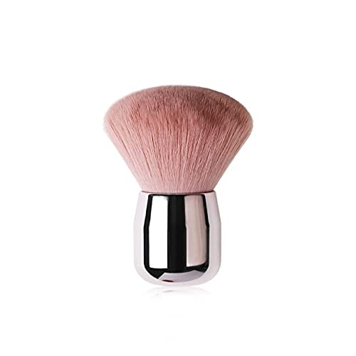 Premium Makeup Brushes Set - Soft Plated Handle Oblique Powder Brush, Blush Brush for Loose Powder & Foundation - Ideal for Professional Makeup & Everyday Beauty Routine (Gold Handle)