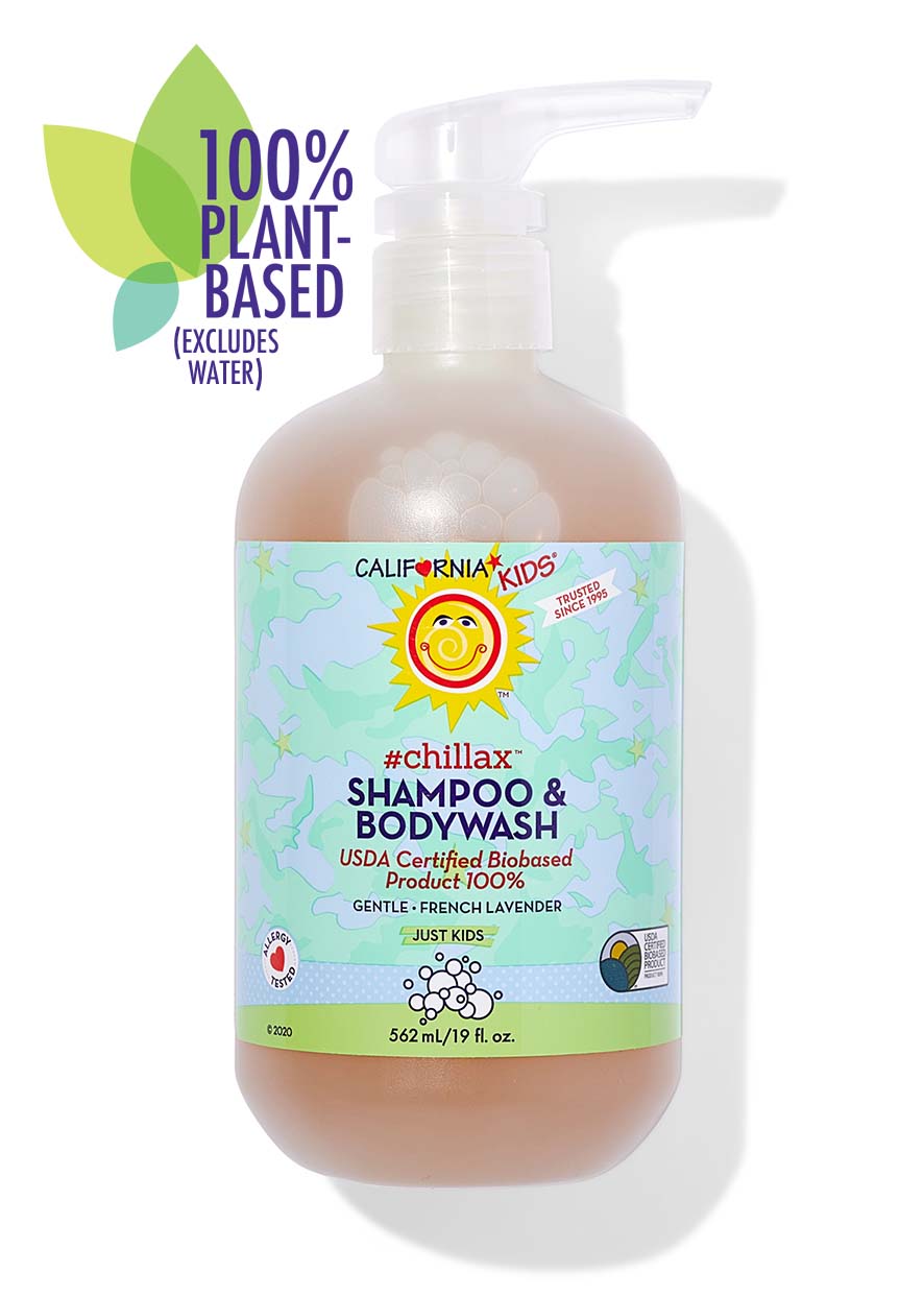 California Kids® #chillax™ Organic Shampoo & Body Wash for Babies - Gentle Tear-Free Formula for Sensitive Skin | Perfect for Daily Bath Time & Travel