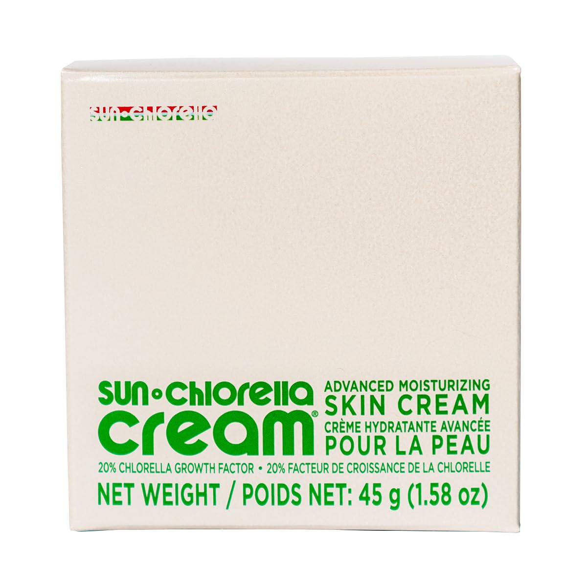 Sun Chlorella Cream Face Moisturizer - Deep Hydration & Anti-Aging Skincare for Dry Skin, Reduces Fine Lines & Wrinkles, Paraben-Free (1.58oz) - Perfect for Daily Use & Nighttime Skincare Routine