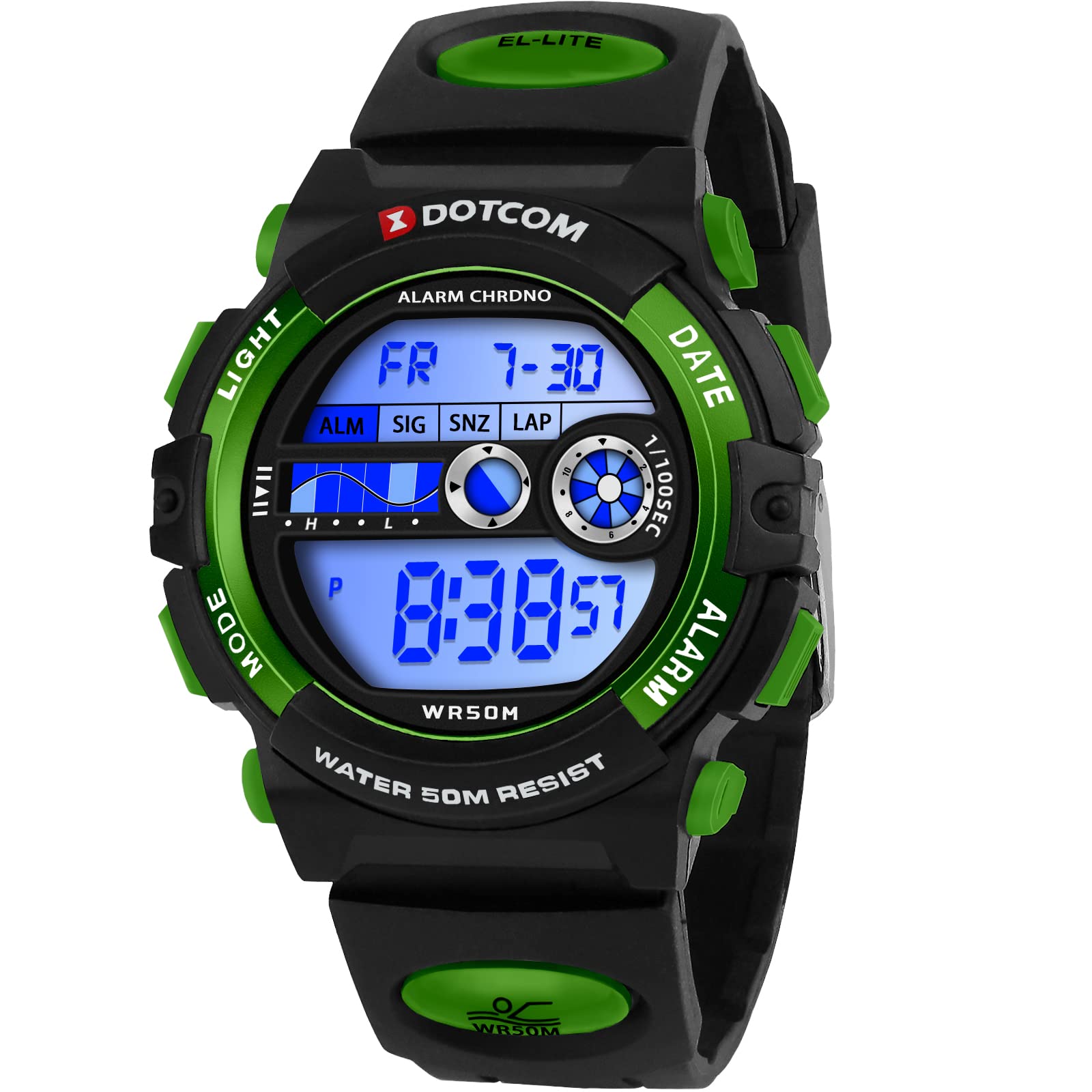 CKV Boys Digital Sports Watch for Kids Ages 5-10 - Waterproof LED Backlight Alarm Calendar Watch with Silicone Band | Perfect for School, Outdoor Activities & Everyday Use