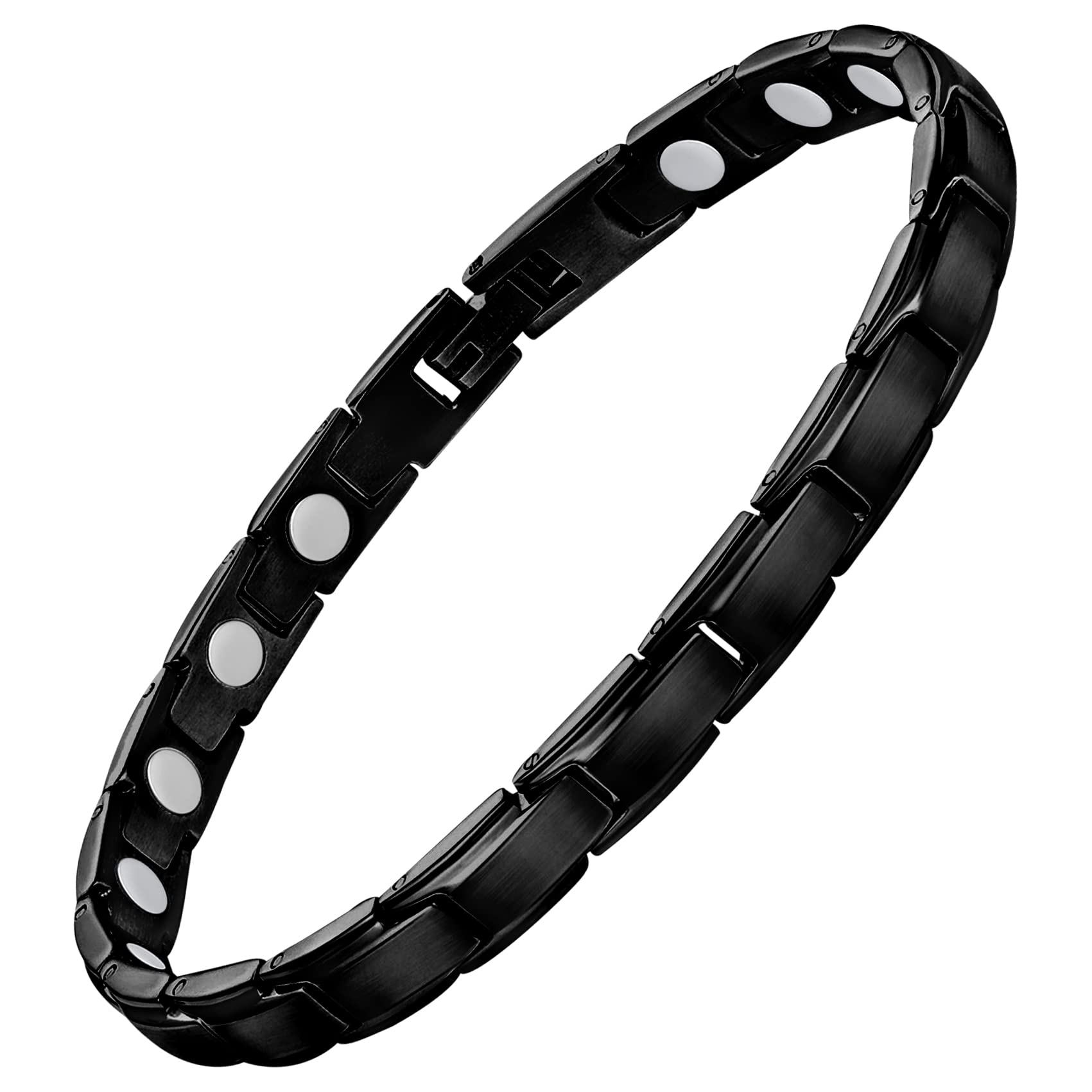 Feraco Titanium Steel Magnetic Bracelet for Women with Neodymium Magnets - Stylish Pain Relief Jewelry for Arthritis & Circulation - Perfect Christmas Gift for Her, Birthday, Anniversary & Everyday Wear