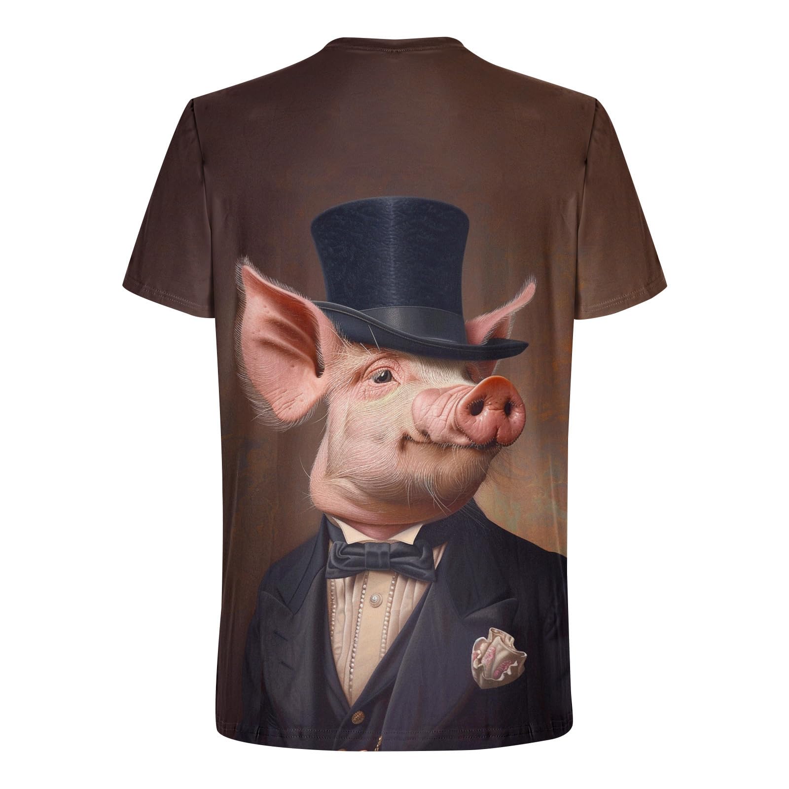 Funny Pig Graphic T-Shirt for Men - Short Sleeve Novelty Tee with Printed Design | Summer Casual Top for Everyday Wear, Parties & Gifts 2024