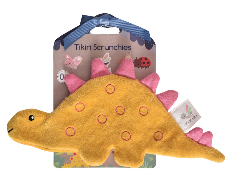 Tikiri Crinkle Scrunch Sensory Toy for Kids - Dinosaur Stegosaurus Design - Stress Relief & Tactile Stimulation for Autism, ADHD, Anxiety - Perfect for Fidgeting, Classroom, Travel & Sensory Play