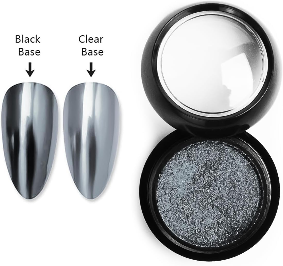 Sminakh 1 Pack Chrome Nail Powder Set - Metallic Mirror Effect Nail Art Powder for Glitter & Shine | Multicolor Chrome Nail Polish for Salon & DIY Manicures at Home